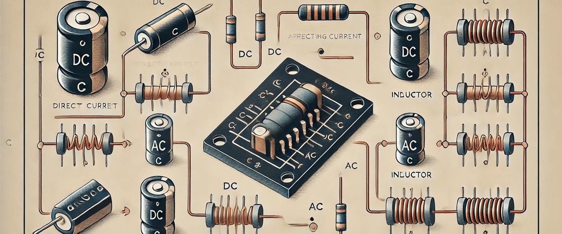 عملکرد رفتار خازن و سلف در جریان مستقیم DC و جریان متناوب AC