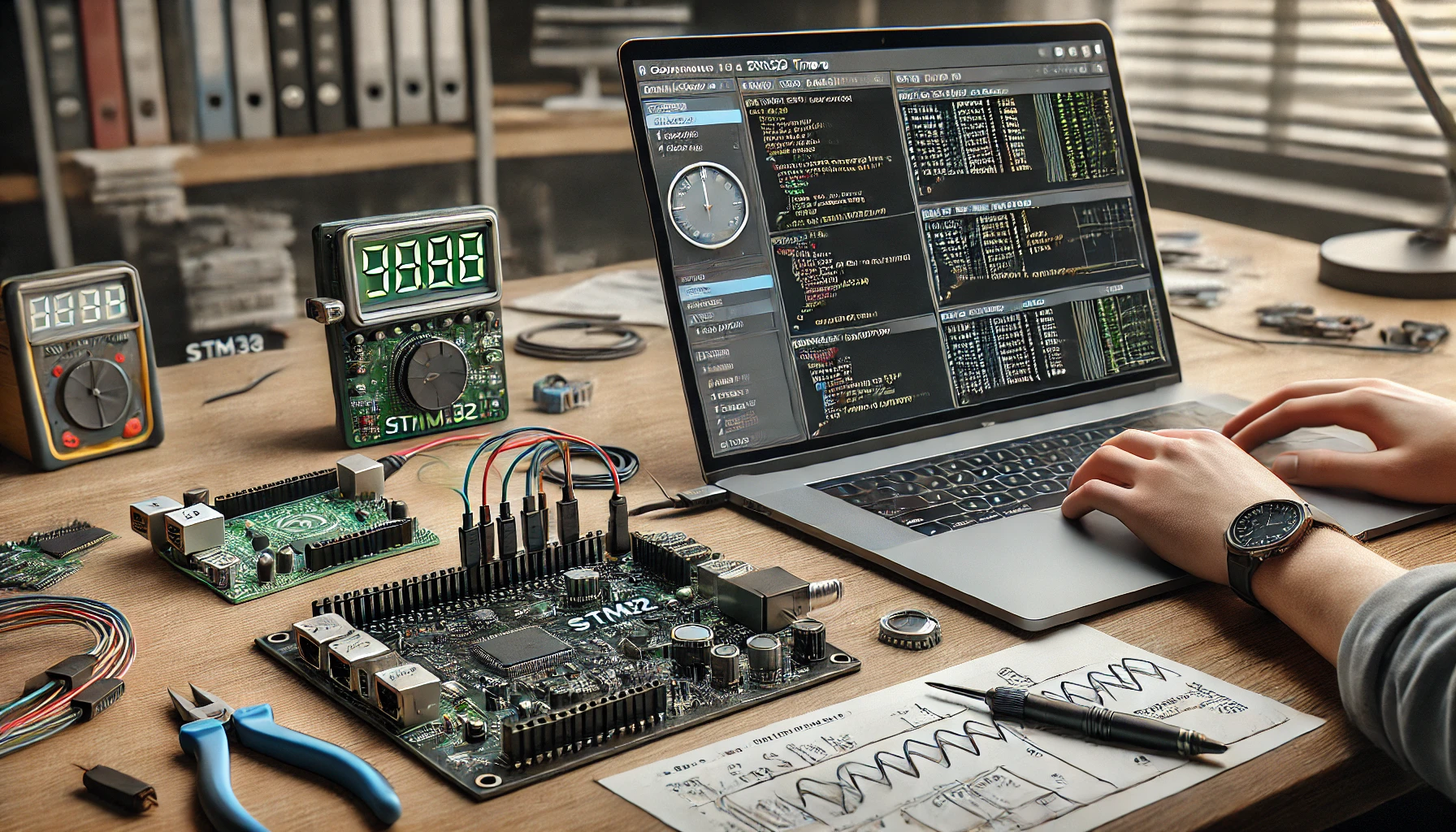 اموزش جامع تایمر های میکروکنترلر STM32 تنظیم و کنترل وقفه‌ها