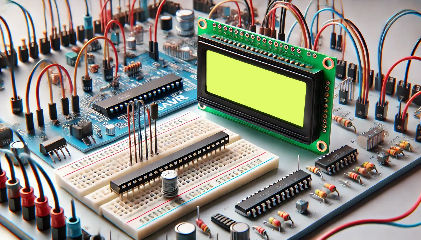 نحوه اتصال و راه‌اندازی LCD کاراکتری با میکروکنترلر AVR