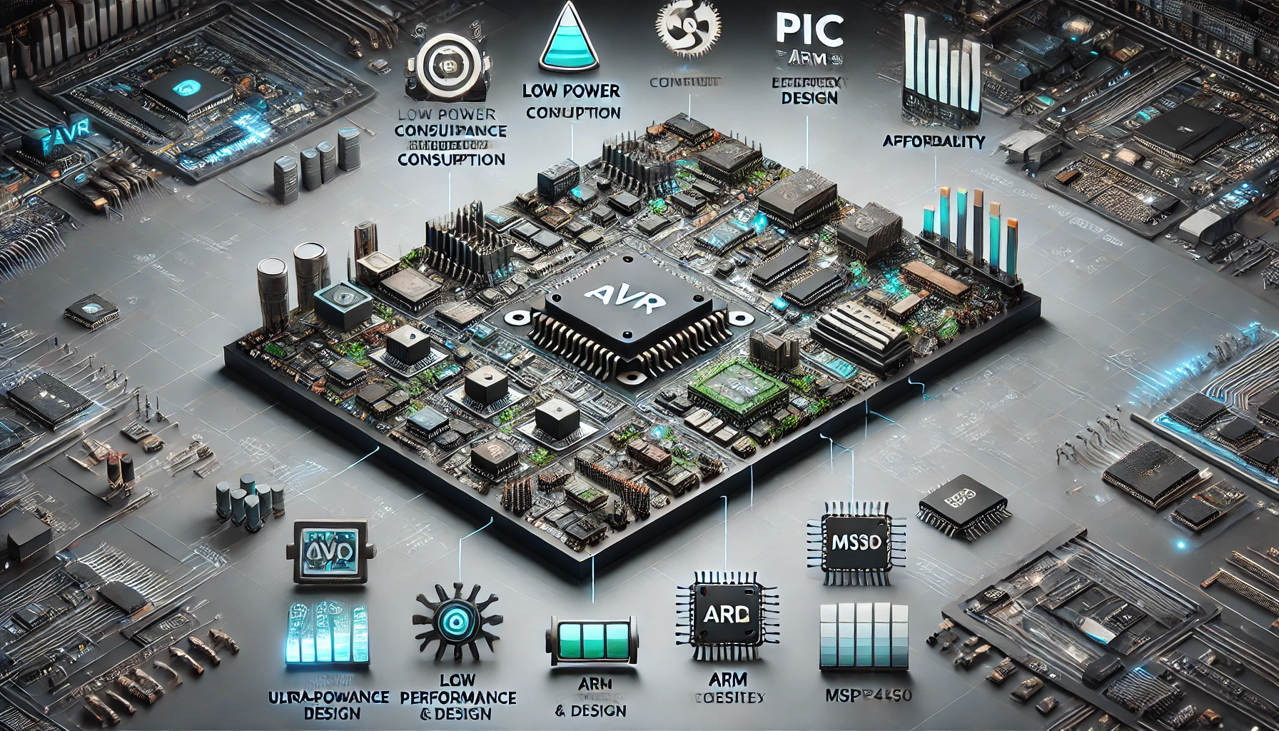 مقایسه میکروکنترلر های AVR با PIC ، ARM و MSP430 کدام بهتر است؟