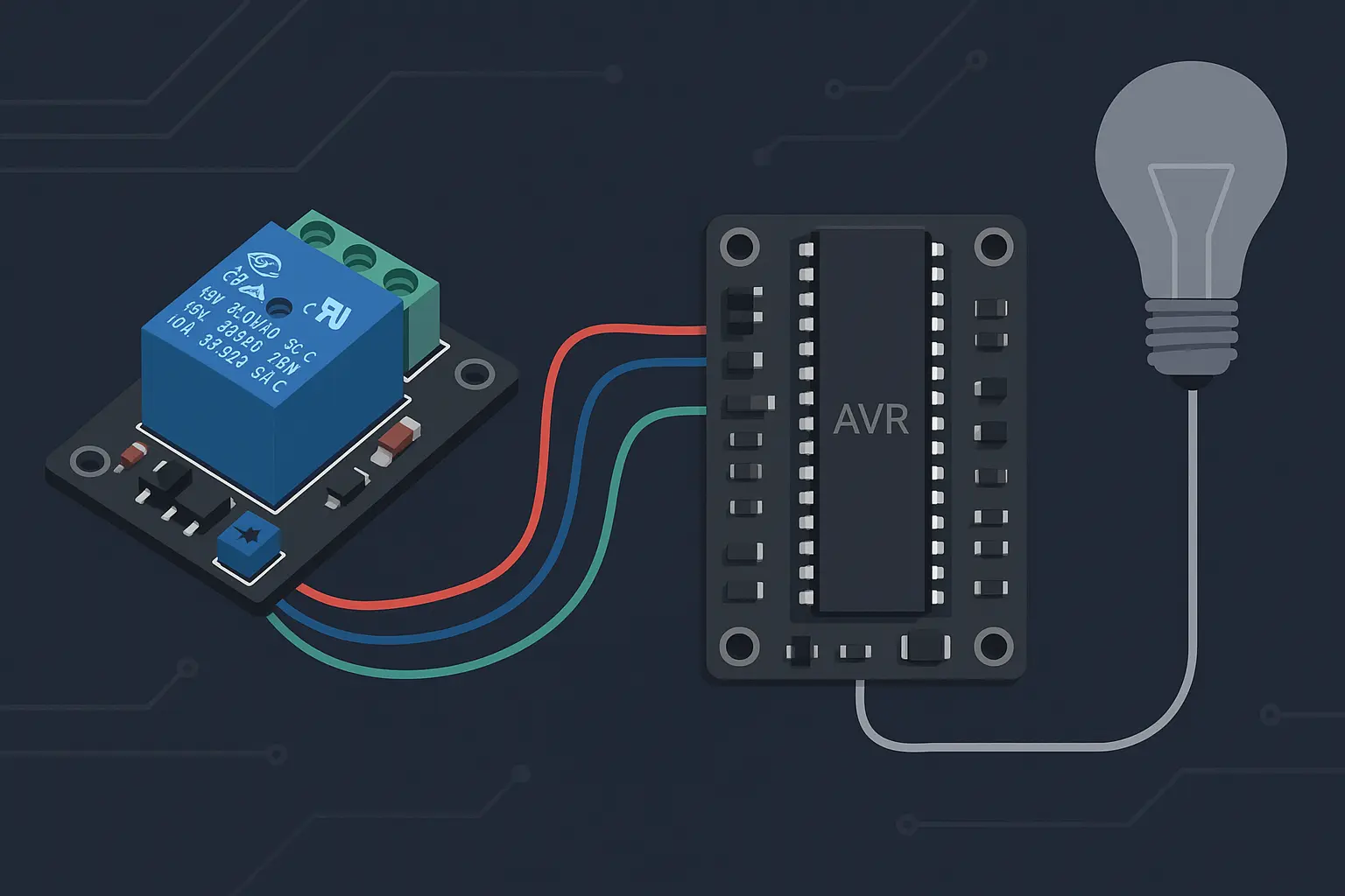 آموزش راه اندازی و اتصال رله به میکروکنترلر AVR برای کنترل وسایل 220 ولت